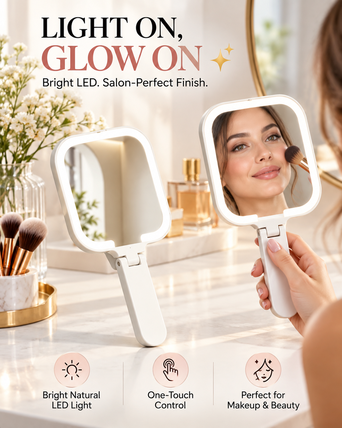 LED Handheld Mirror