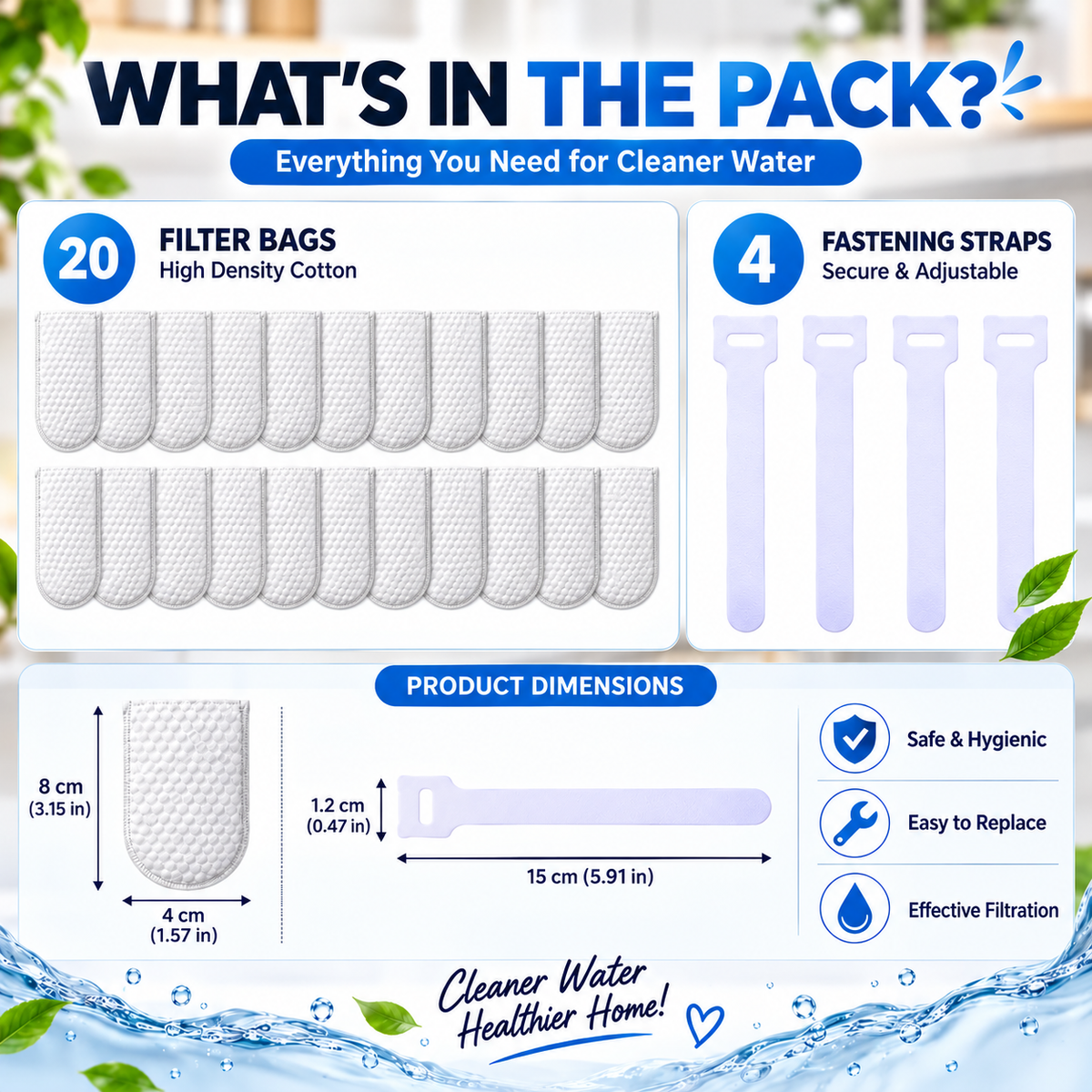 Faucet Water Filter Cotton Bags